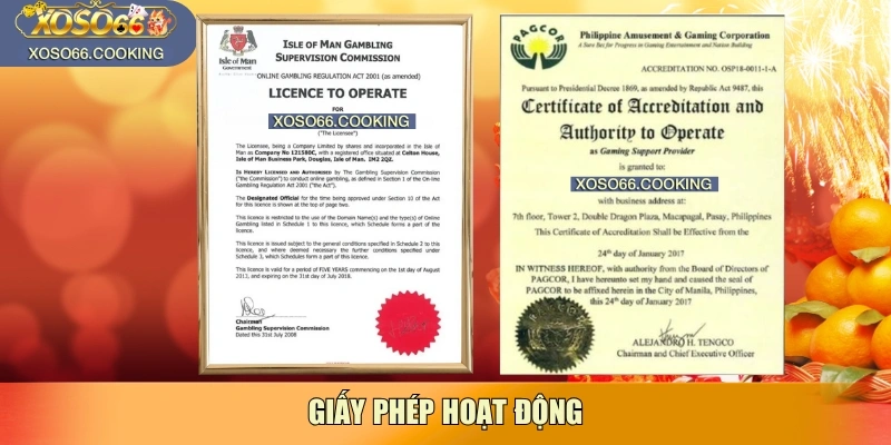 Giấy phép hoạt động